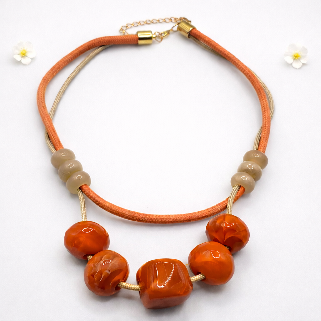 Collar Acrílico Naranja