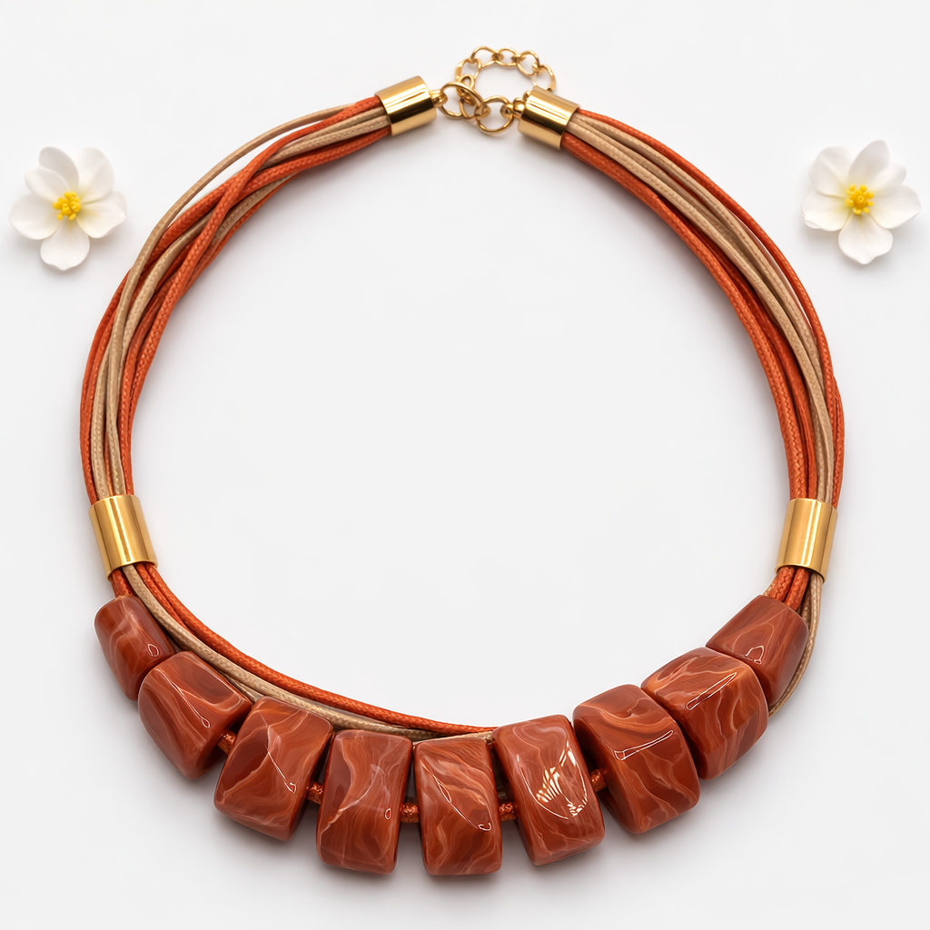 Collar Acrílico Naranja