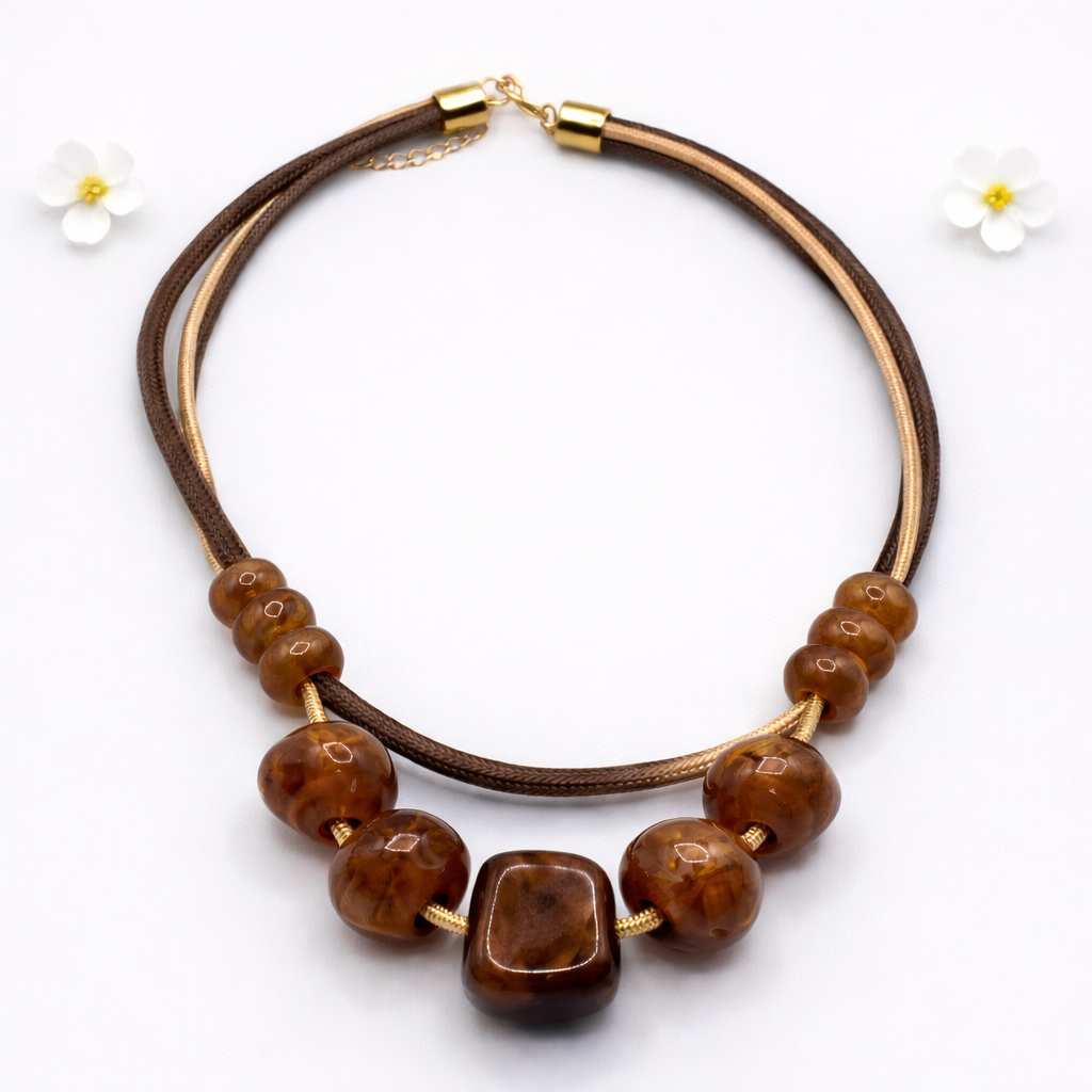 Collar Acrílico Cafe