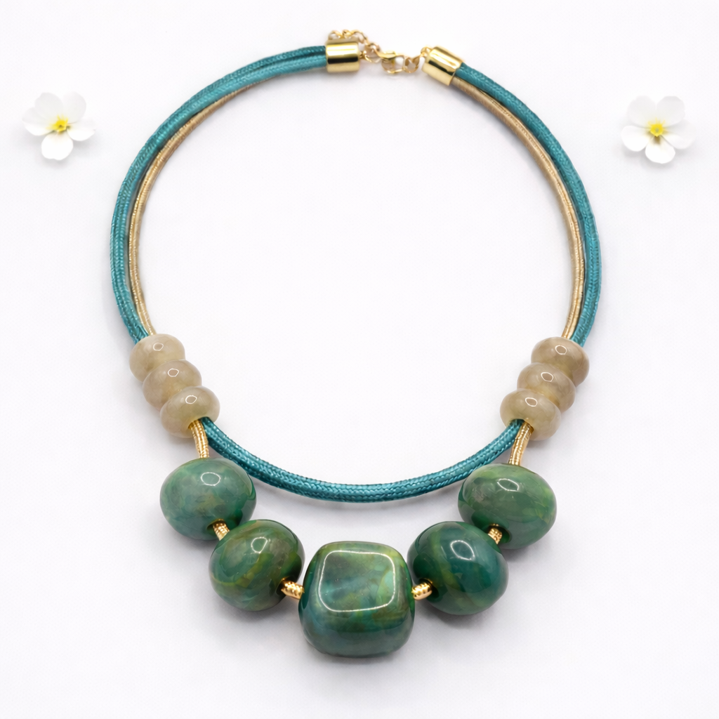 Collar Acrílico Turquesa