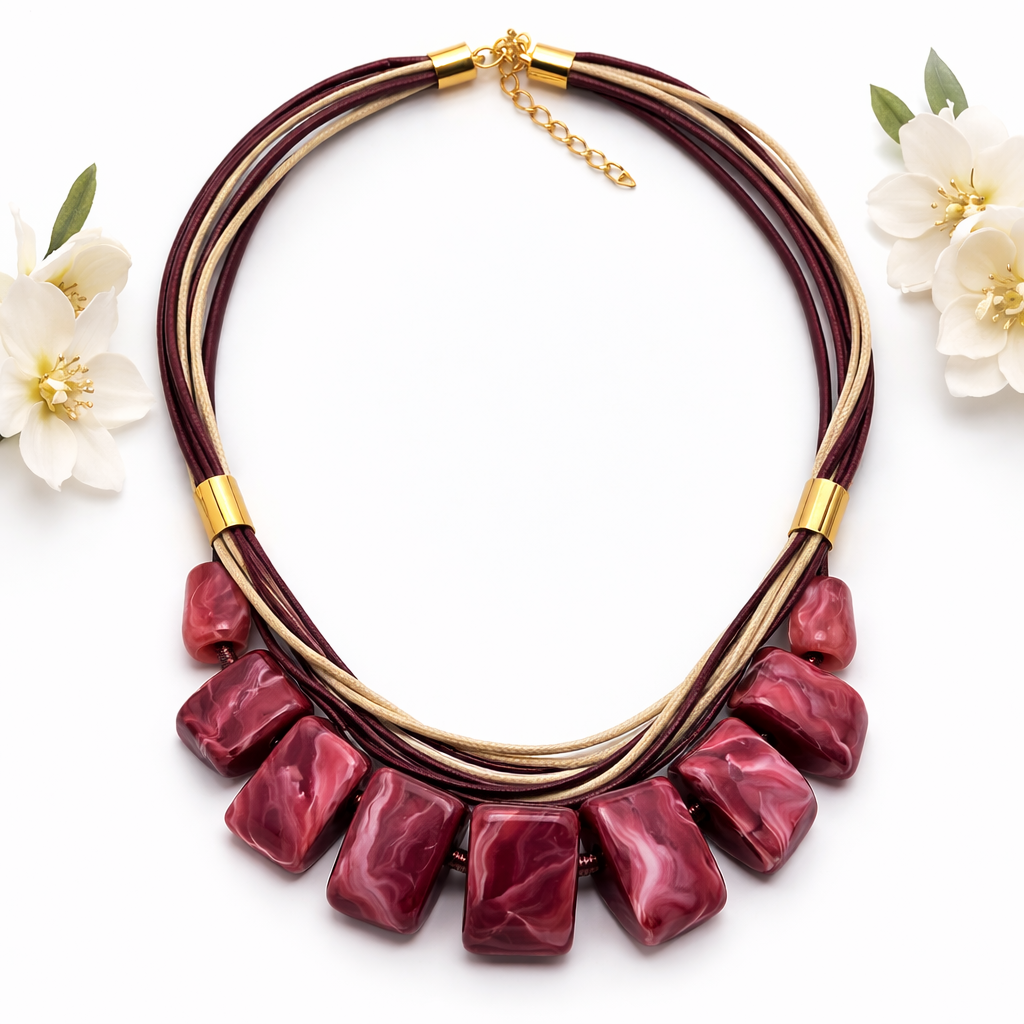 Collar Acrílico Vino