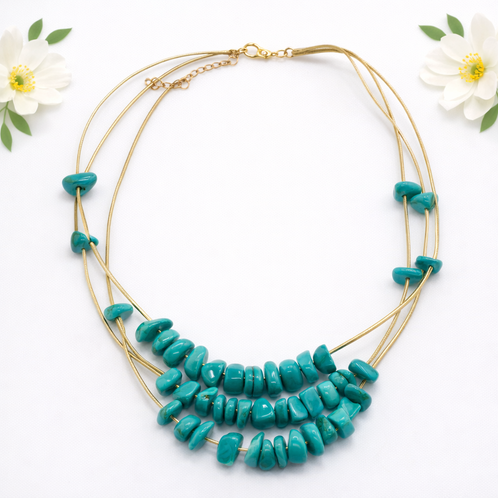 Collar Acrílico Turquesa