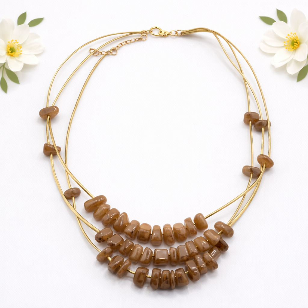 Collar Acrílico Beis