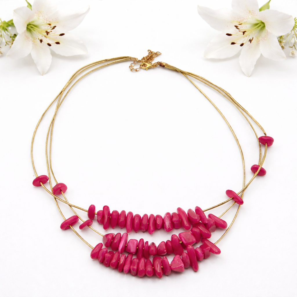 Collar Acrílico Fucsia