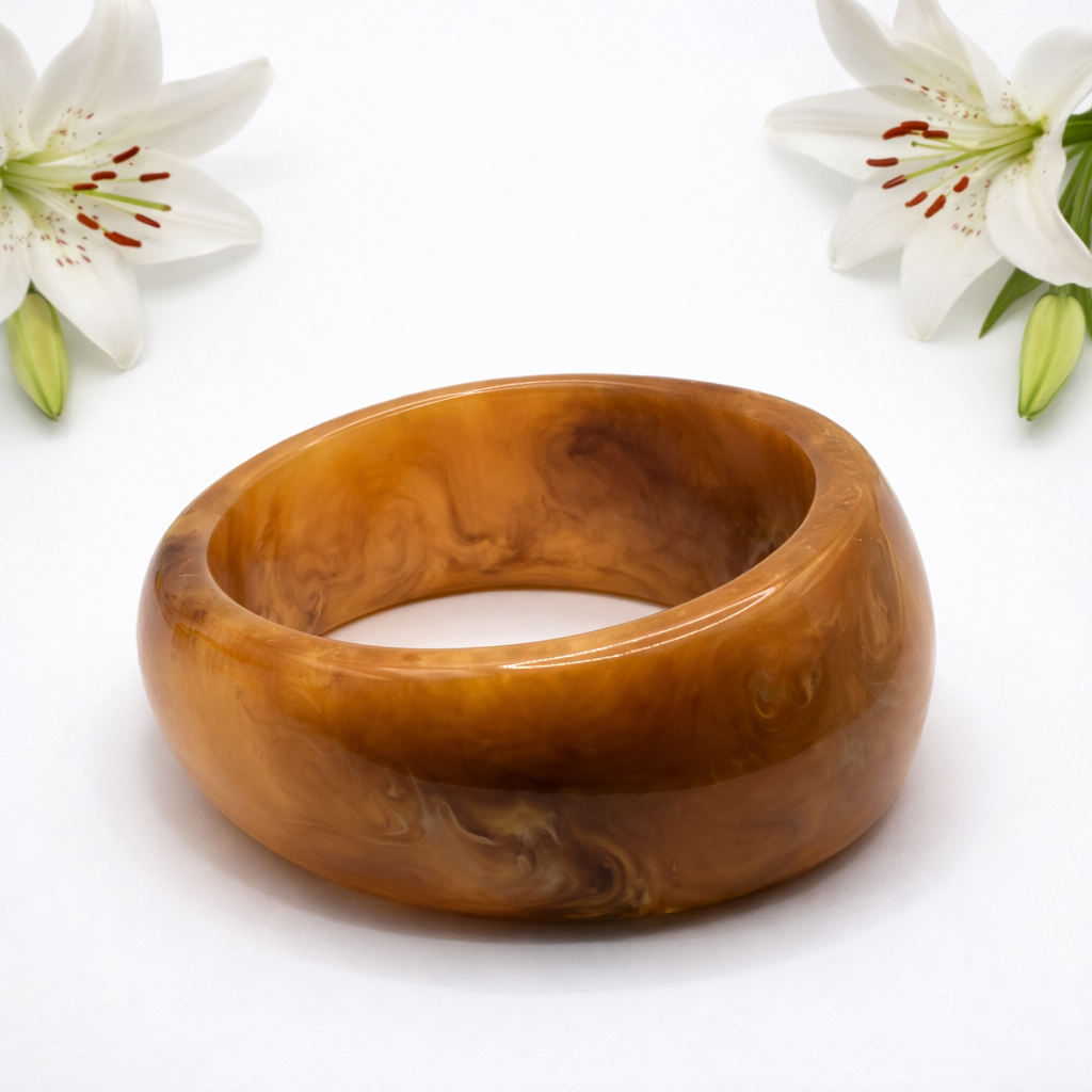 Brazalete Acrílico Caramelo