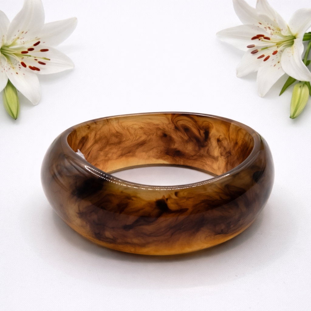 Brazalete Acrílico Cafe