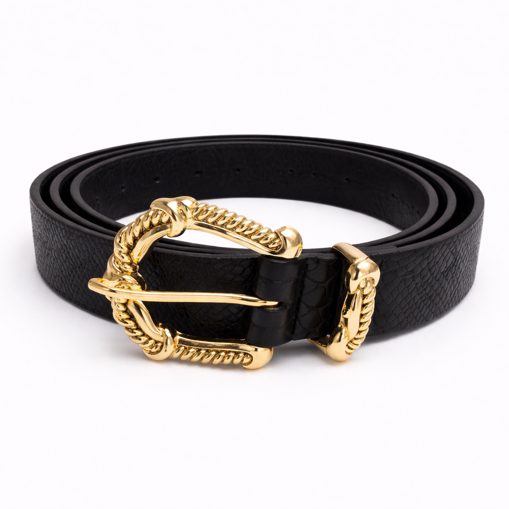 Cinturón Negro con Textura