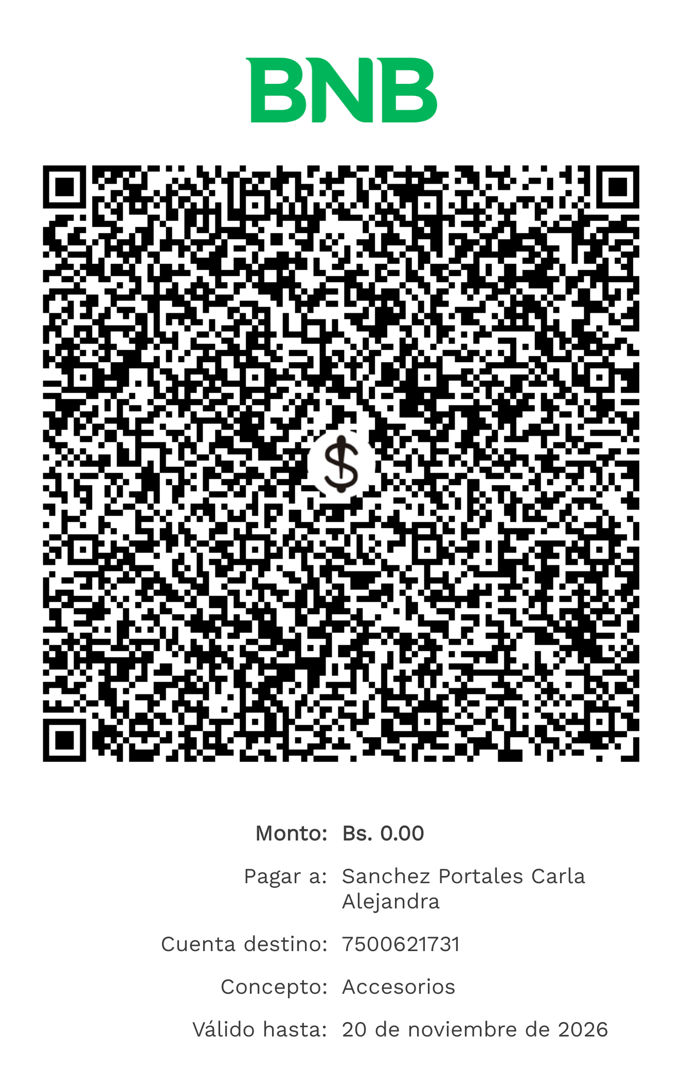 QR de pago